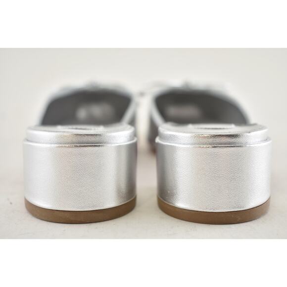 Christian Louboutin Mimiflirt 30 Silver Ballet Ballerina Slide Heel Mule 38.5 - Picture 16 of 16